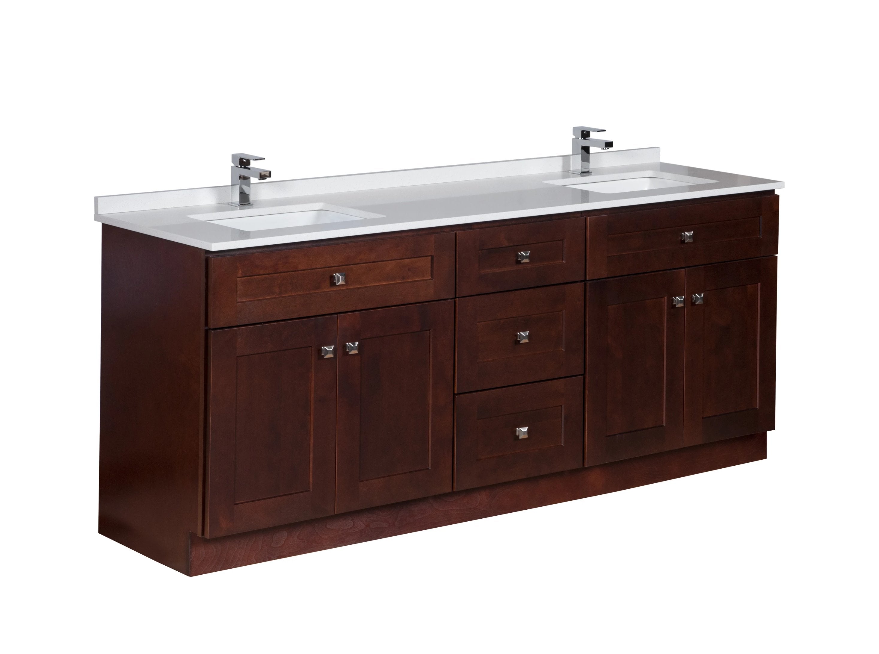78 Double Sink Maple Wood Bathroom Vanity In Java Broadway