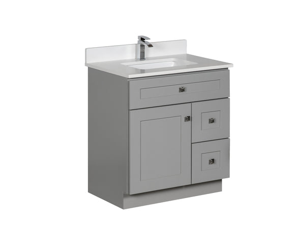 30 Bathroom Vanity No Mirror Grey Oak