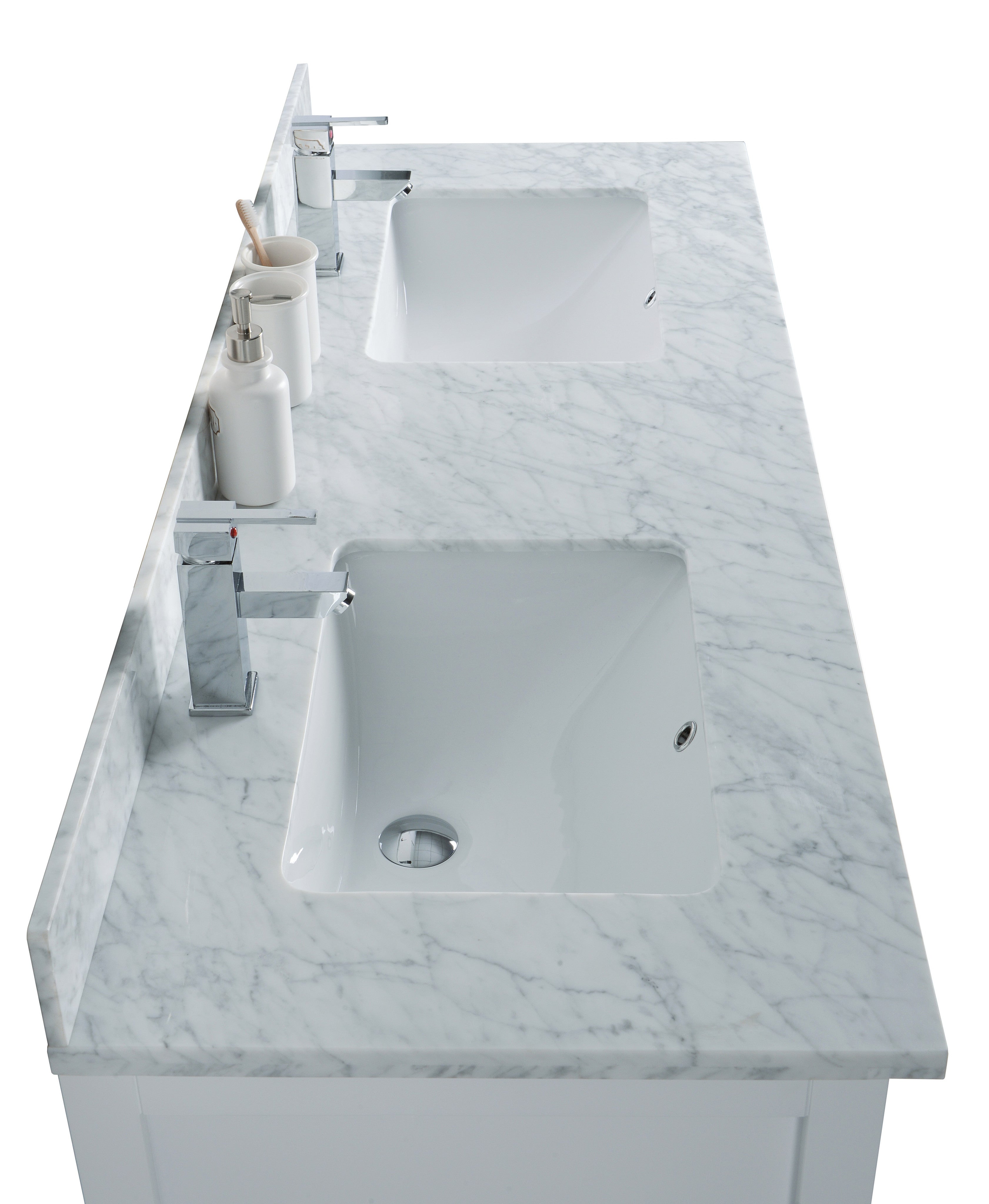 59 Taiya Bathroom Vanity In Toga White Double Sink Broadway Vanities