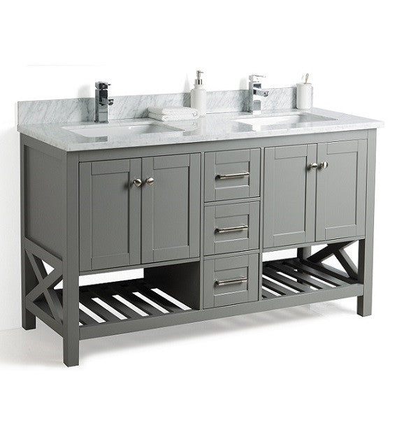 Featured image of post Double Sink Vanity Open Shelf : Did you scroll all this way to get facts about open shelf vanity?