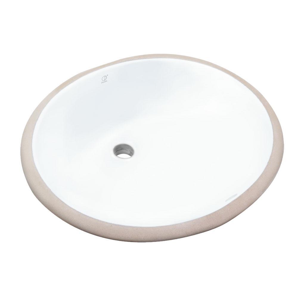 Oval Undermount Bathroom Sink In White With Overflow Broadway Vanities