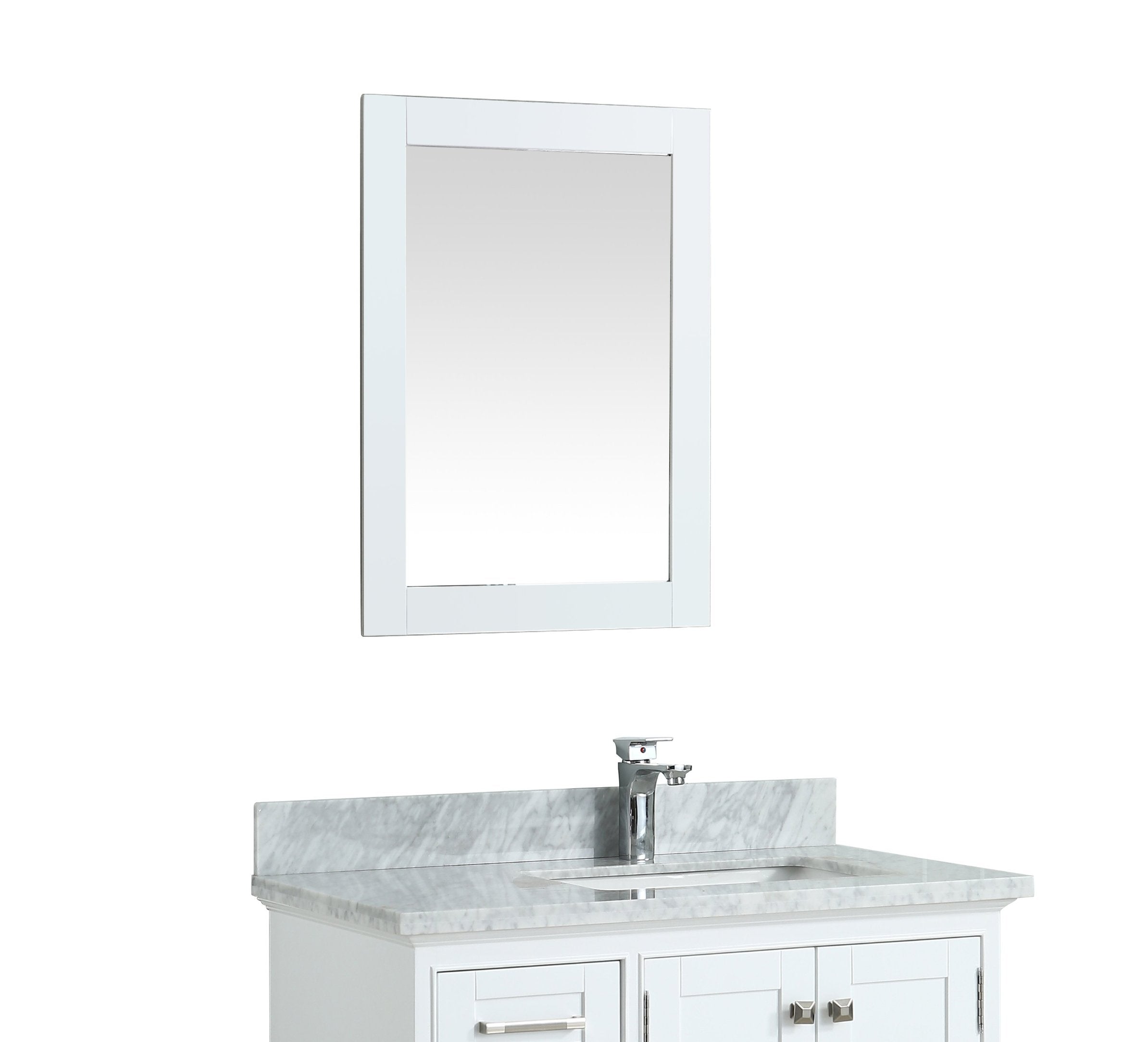 22 Toga White Bathroom Mirror Broadway Vanities