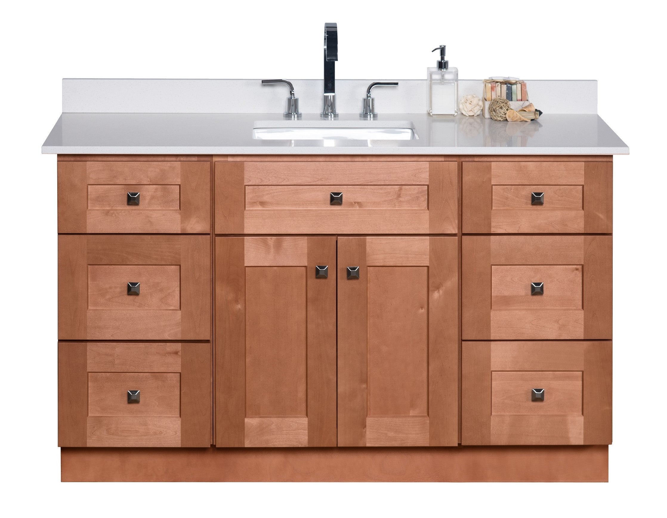 54 Single Sink Maple Wood Bathroom Vanity In Almond Broadway