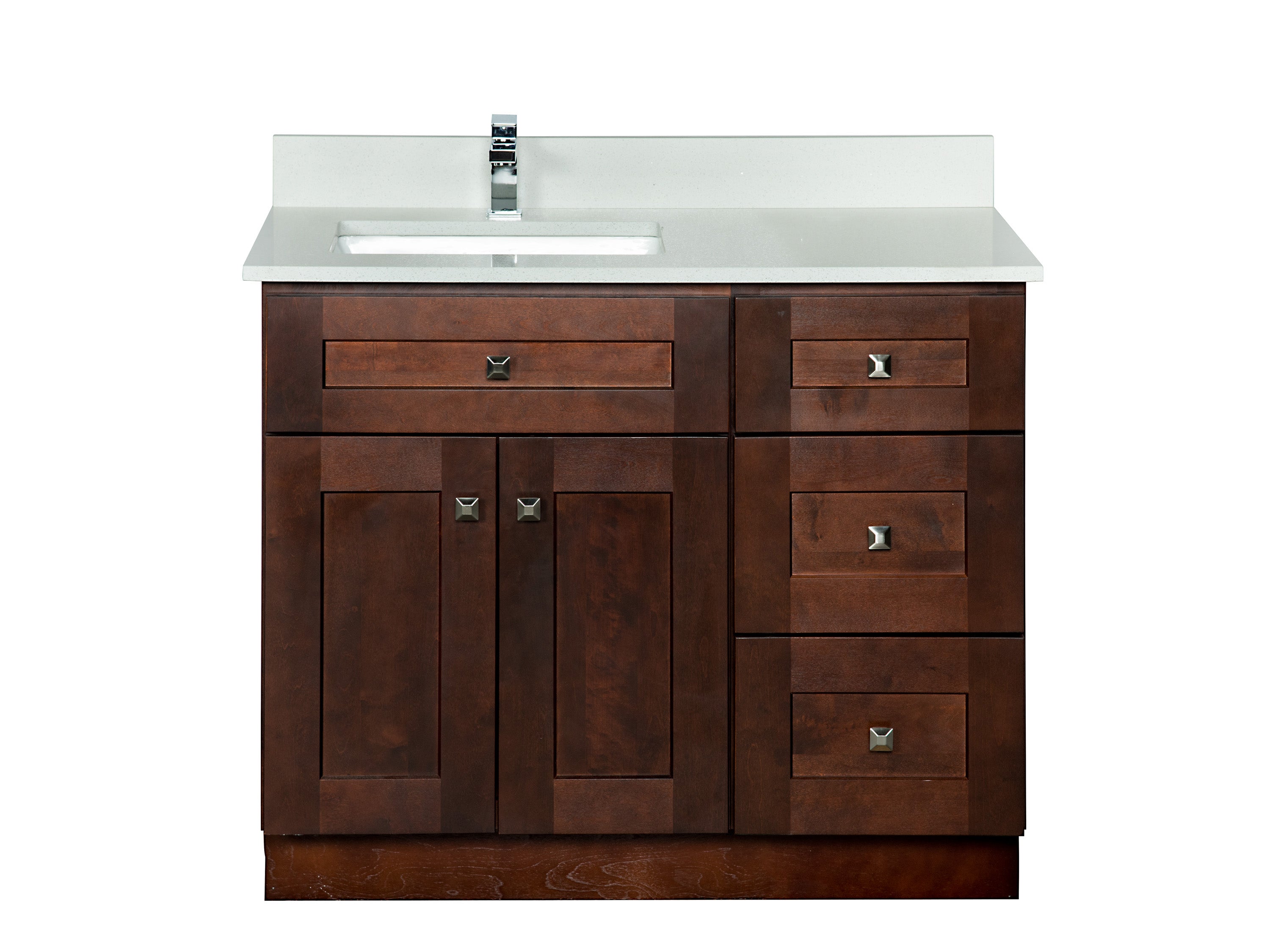 42 Inch Left Offset Bathroom Vanity Top