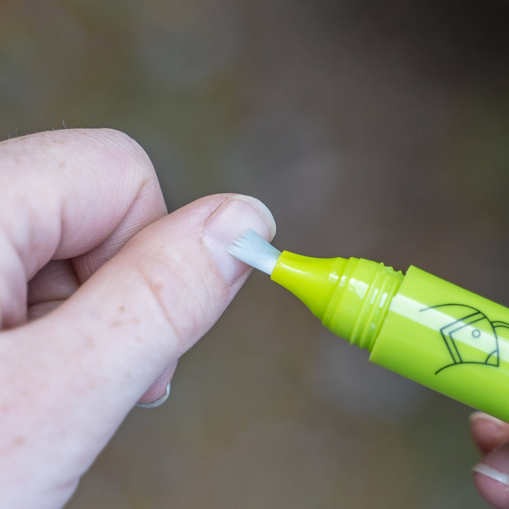 chewing on plastic and fingernails