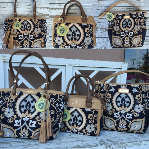 SPARTINA 449 Leather & Linen Paisley Crossbody Purse NWOT! - Women's  handbags