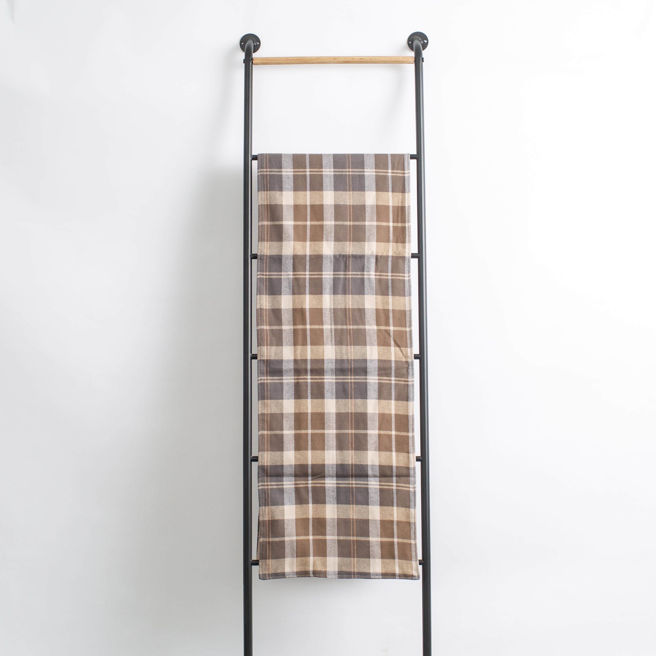 Natural Plaid Table Runner