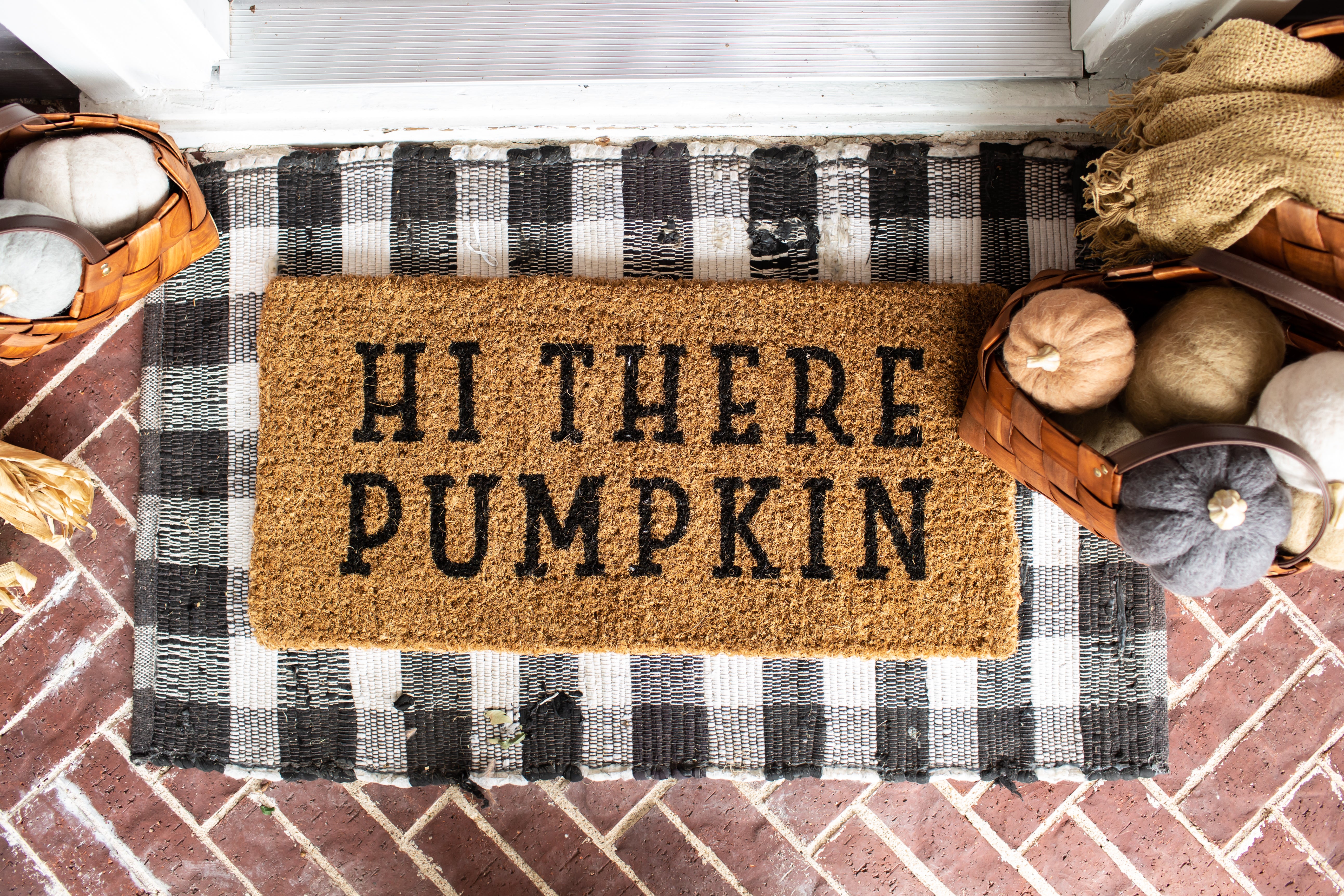 "Hi There Pumpkin" Doormat