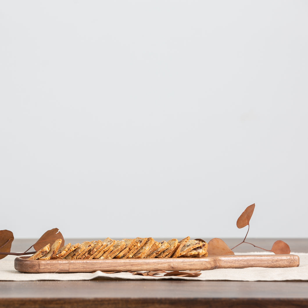 Walnut Cheese and Cracker Tray with Handle
