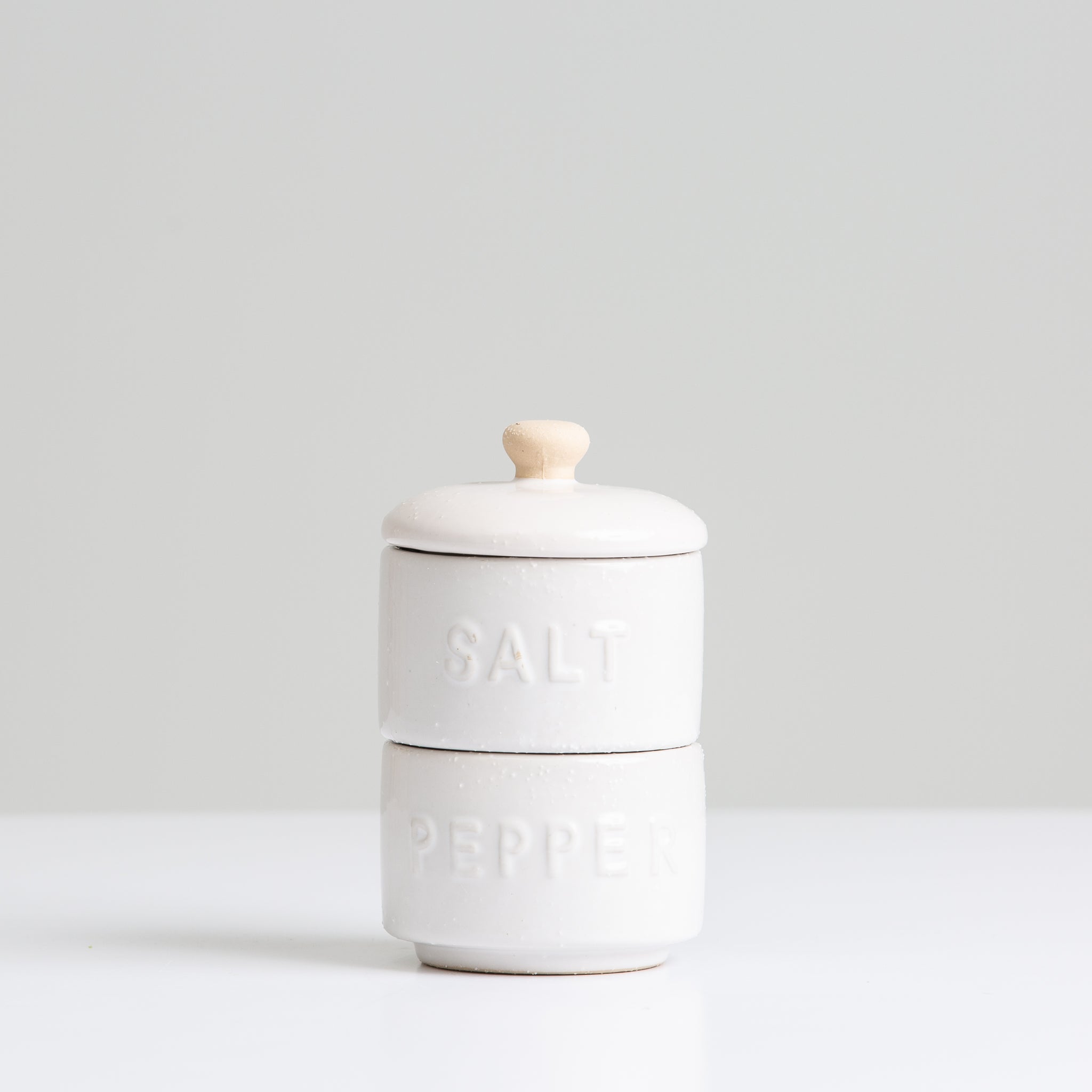 grey salt and pepper pots