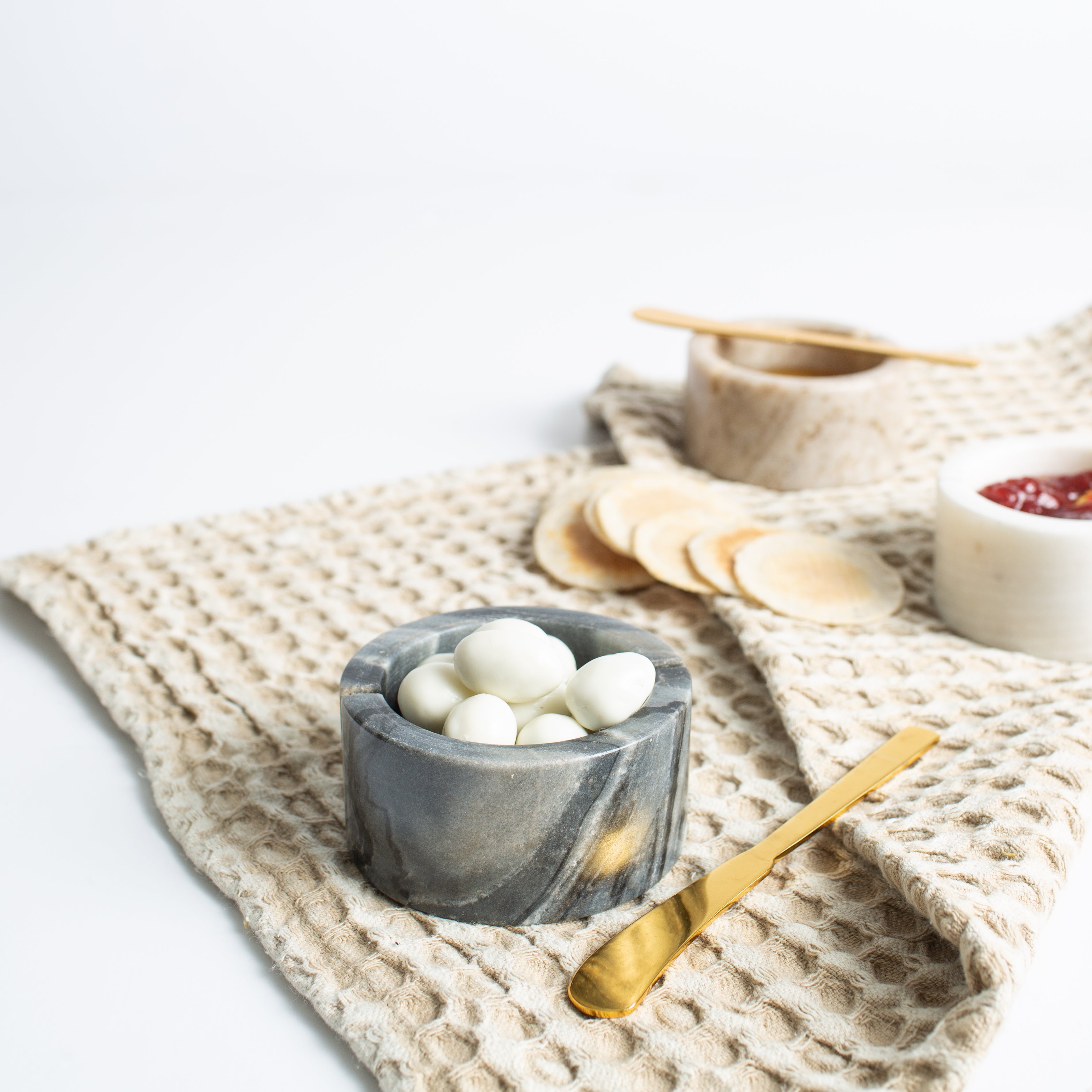 Marble Bowl with Spreading Knife