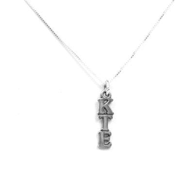 Kappa Tau Epsilon Lavaliers sterling silver. Add a 16 in, 18 in, or 20 in sterling silver box chain. Is it a gift? Let us ship for you in a gift box tied with ribbon and a handwritten gift card.
