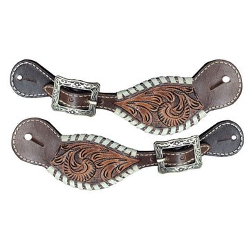 Showman Floral Spur Strap