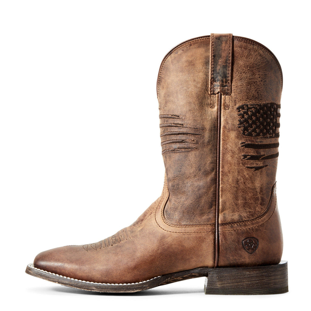 tan square toe boots