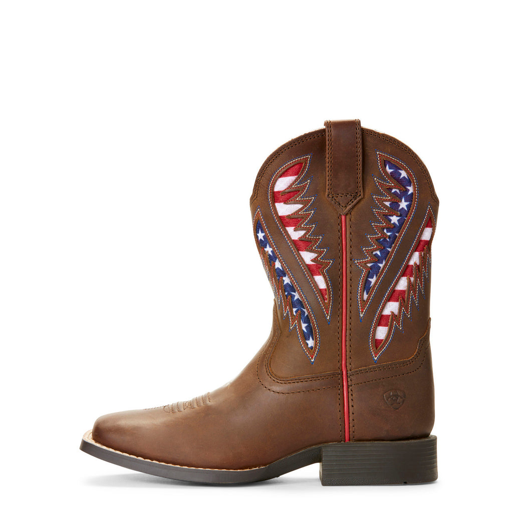 red white blue boots