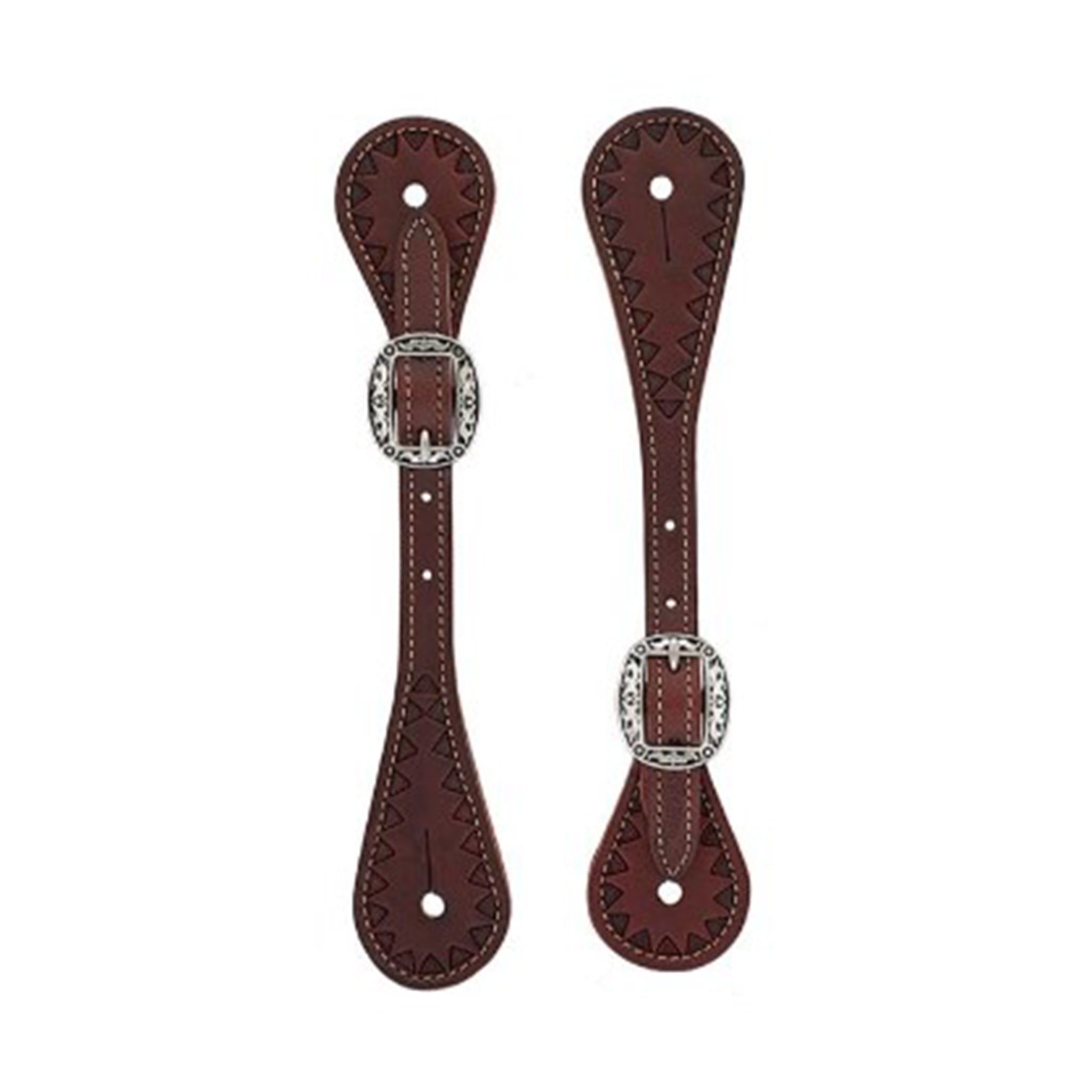 Weaver Youth Tooled Spur Straps – Western Edge, Ltd.