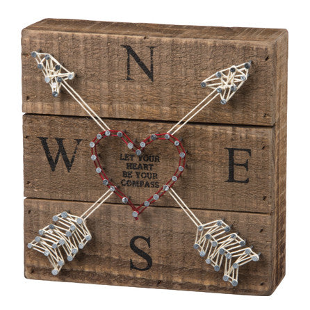 Let Your Heart Be Your Compass String Art Sign Western Edge Ltd