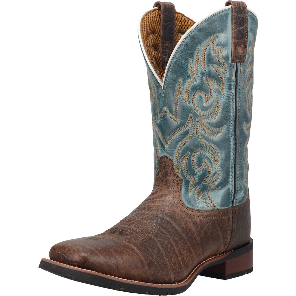 Dan Post Men's Brown and Teal Square Toe Boot – Western Edge, Ltd.