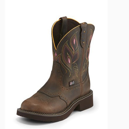 justin round toe womens boots