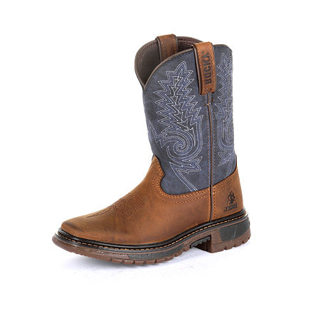 rocky square toe cowboy boots