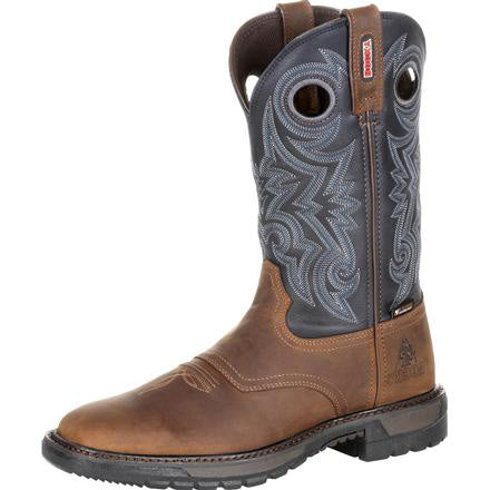 rocky square toe cowboy boots