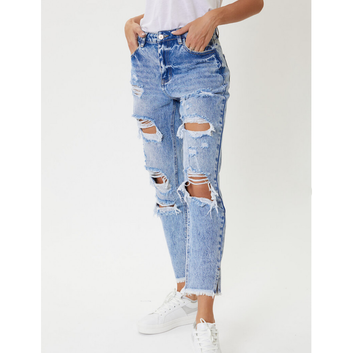 super high waisted boyfriend jeans