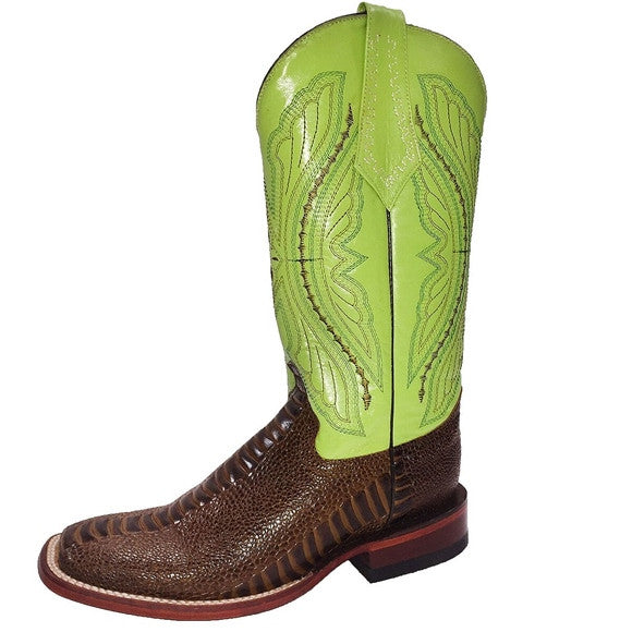 ostrich leg boots square toe