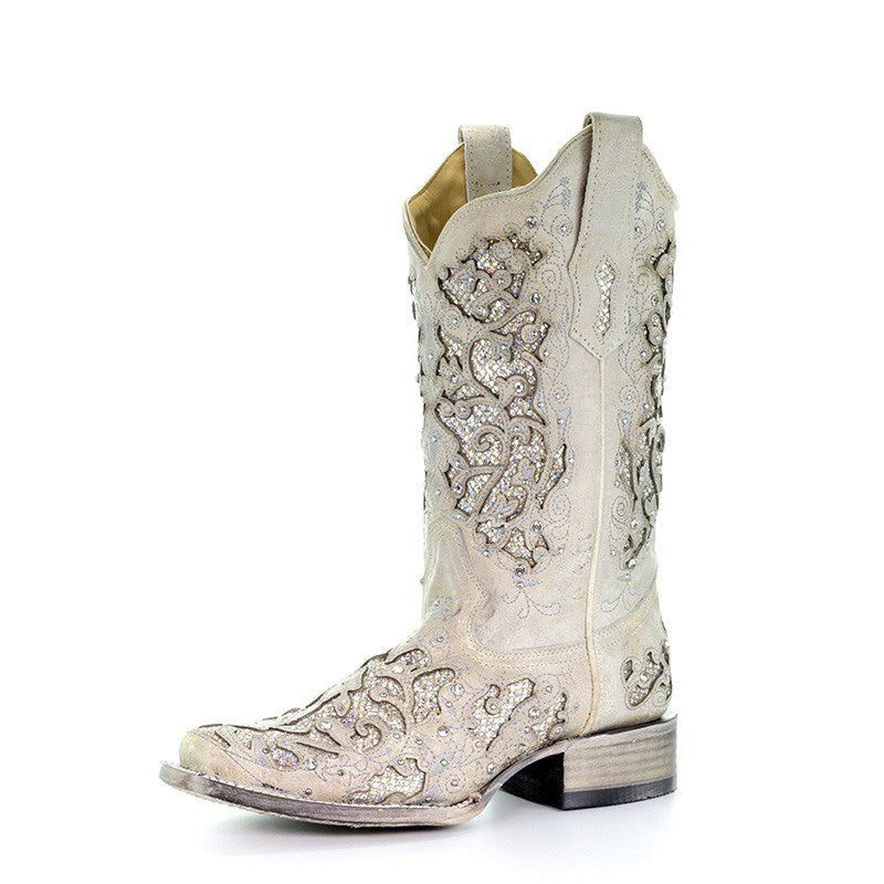 womens white cowboy boots for wedding