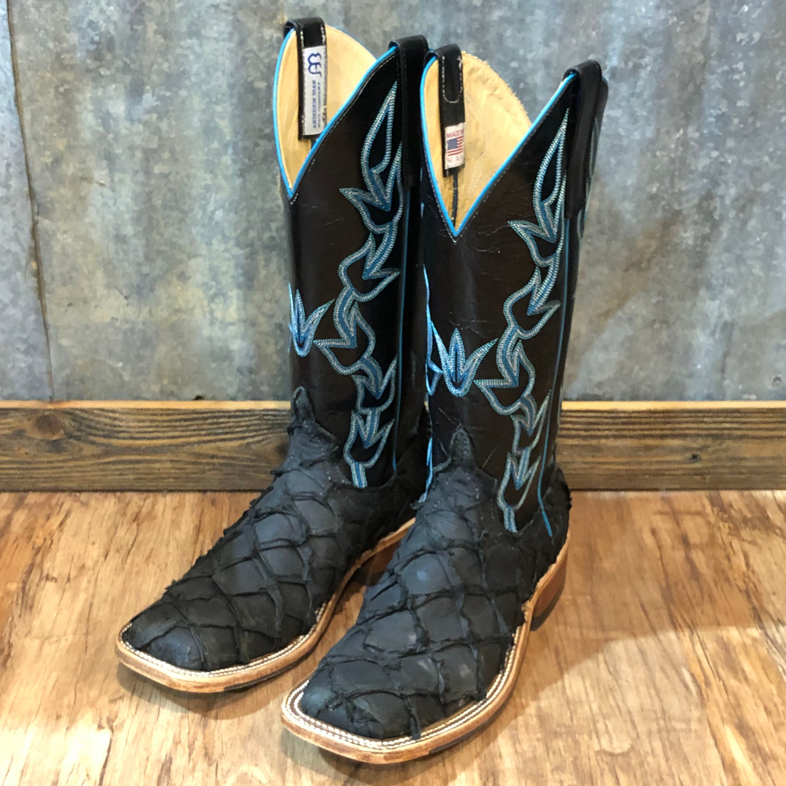 matte black cowboy boots