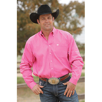 Solid Pink Long Sleeve Shirt 