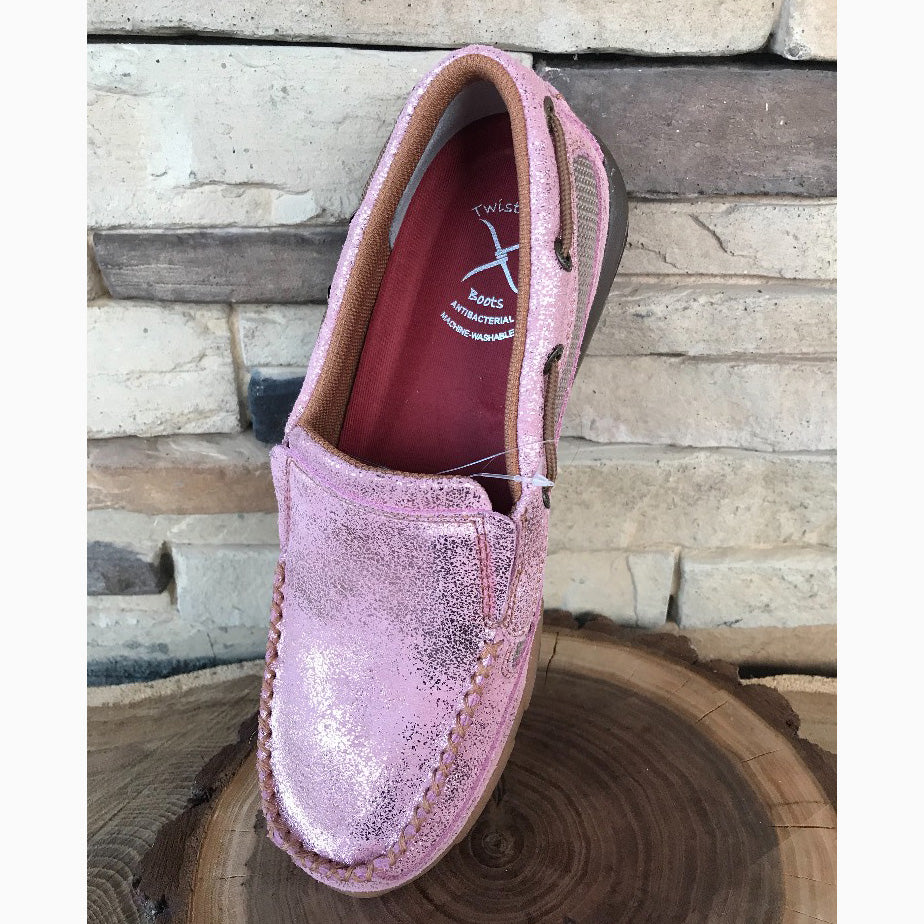 Pink Glitter Slip On Moc 