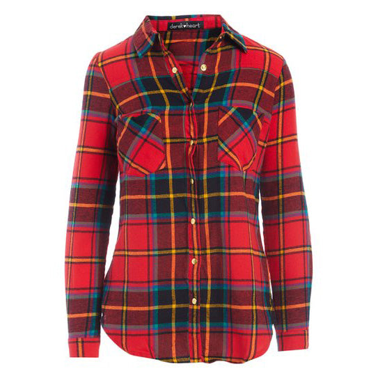 Women's Red and Yellow Snap Flannel – Western Edge, Ltd.