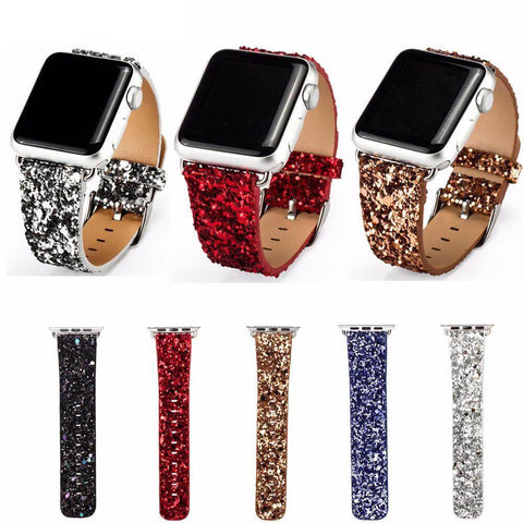 anhem apple watch leather glitter band