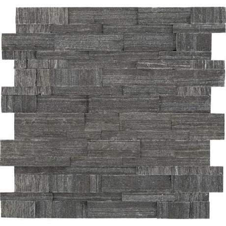 Stacked Stone Macau Black Quartzite Ledgestone - Textured