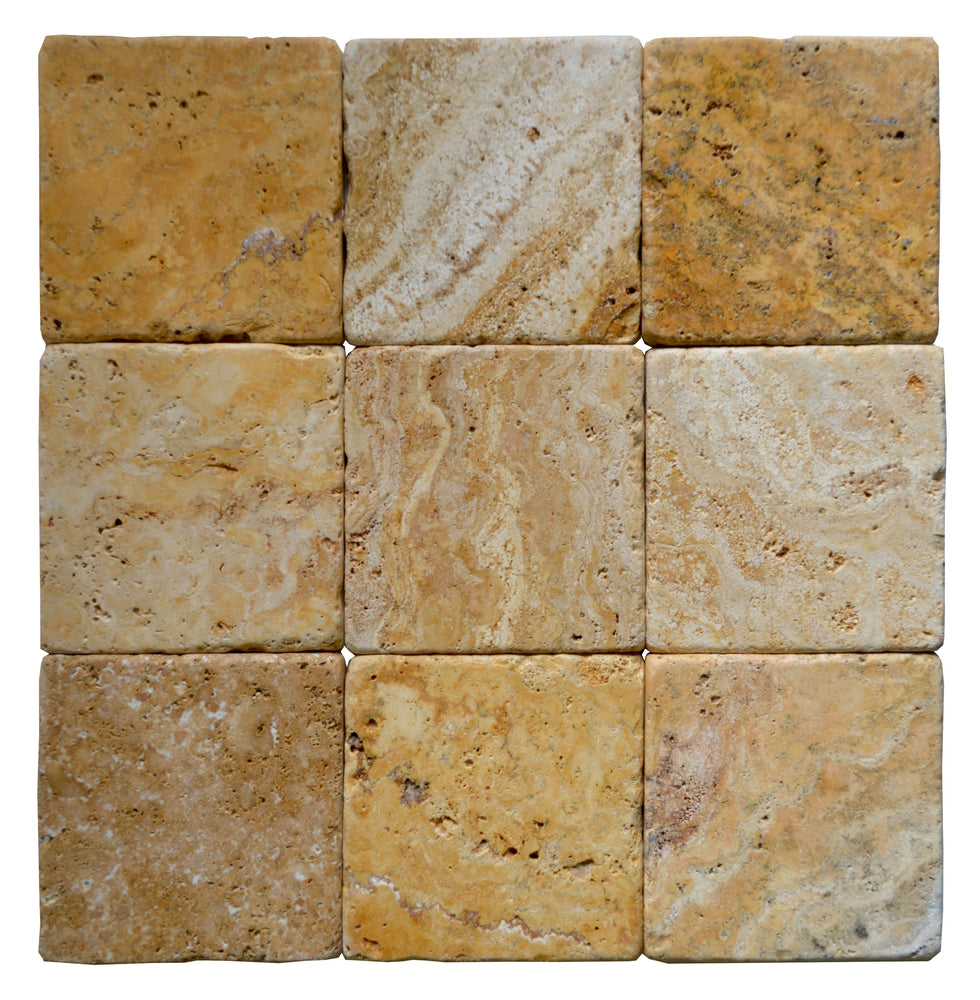 Golden Sienna Tumbled Travertine Tile | Lowest Price — Stone & Tile