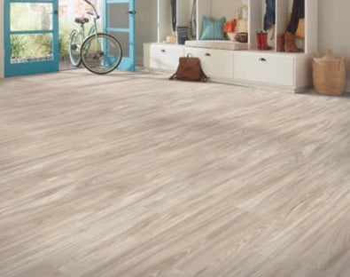 Leighton White Metal Flexible Luxury Vinyl Plank Flooring - Embossed