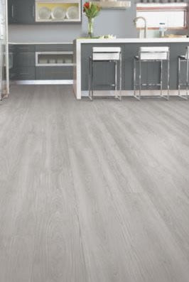 Leighton White Metal Flexible Luxury Vinyl Plank Flooring - Embossed