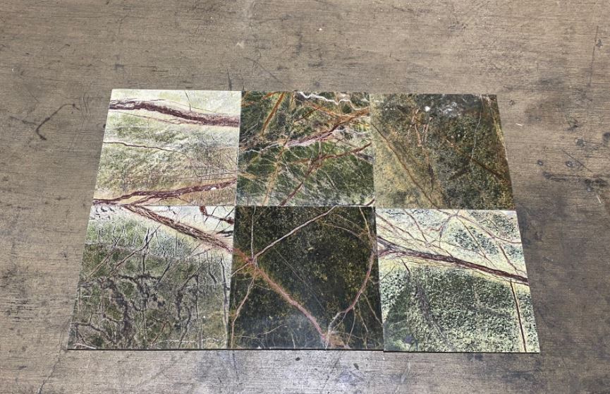 Rain Forest Green Marble Tile - Polished