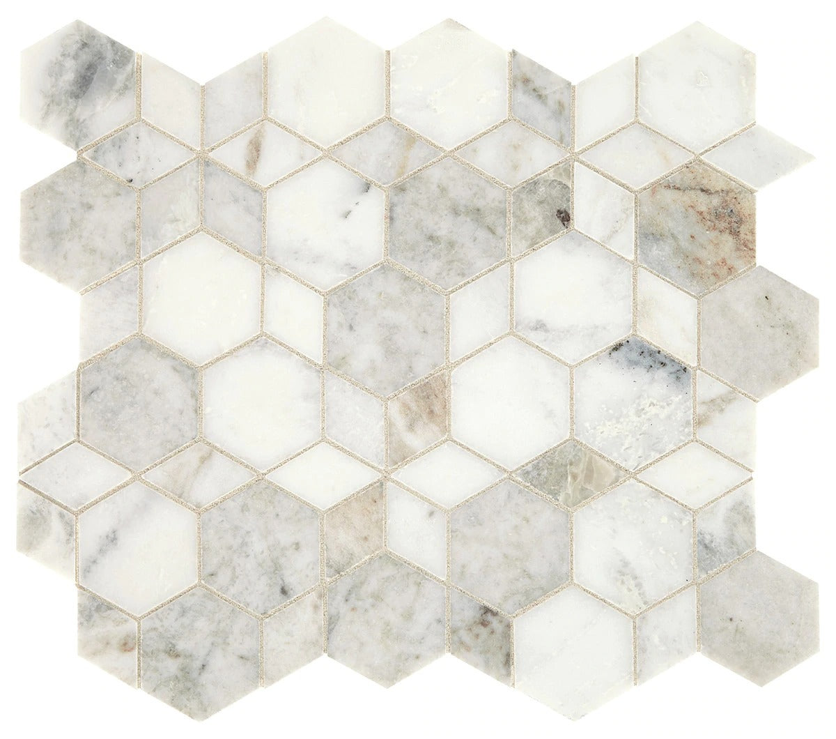 Daltile Sublimity M103 Daphne White Honed Marble Mosaic | Lowest Price — Stone & Tile Shoppe, Inc.