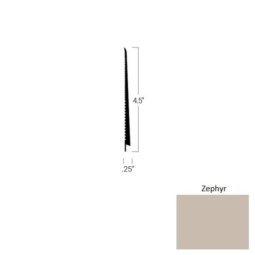 Johnsonite Zephyr Rubber Tightlock Carpet Rubber Base - 4 1/2 x 75 ft x  1/4 Straight Coil