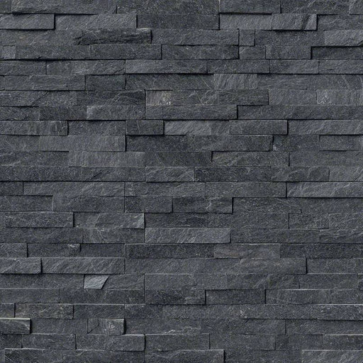 LEDGER STONE: Carbon Slate Field Tile (Split Face | Straight Edge |  5⅞x23⅝x¾)