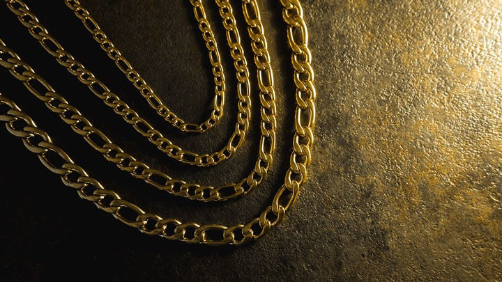 Hip Hop Gold Plated Figaro Chains from Niv's Bling