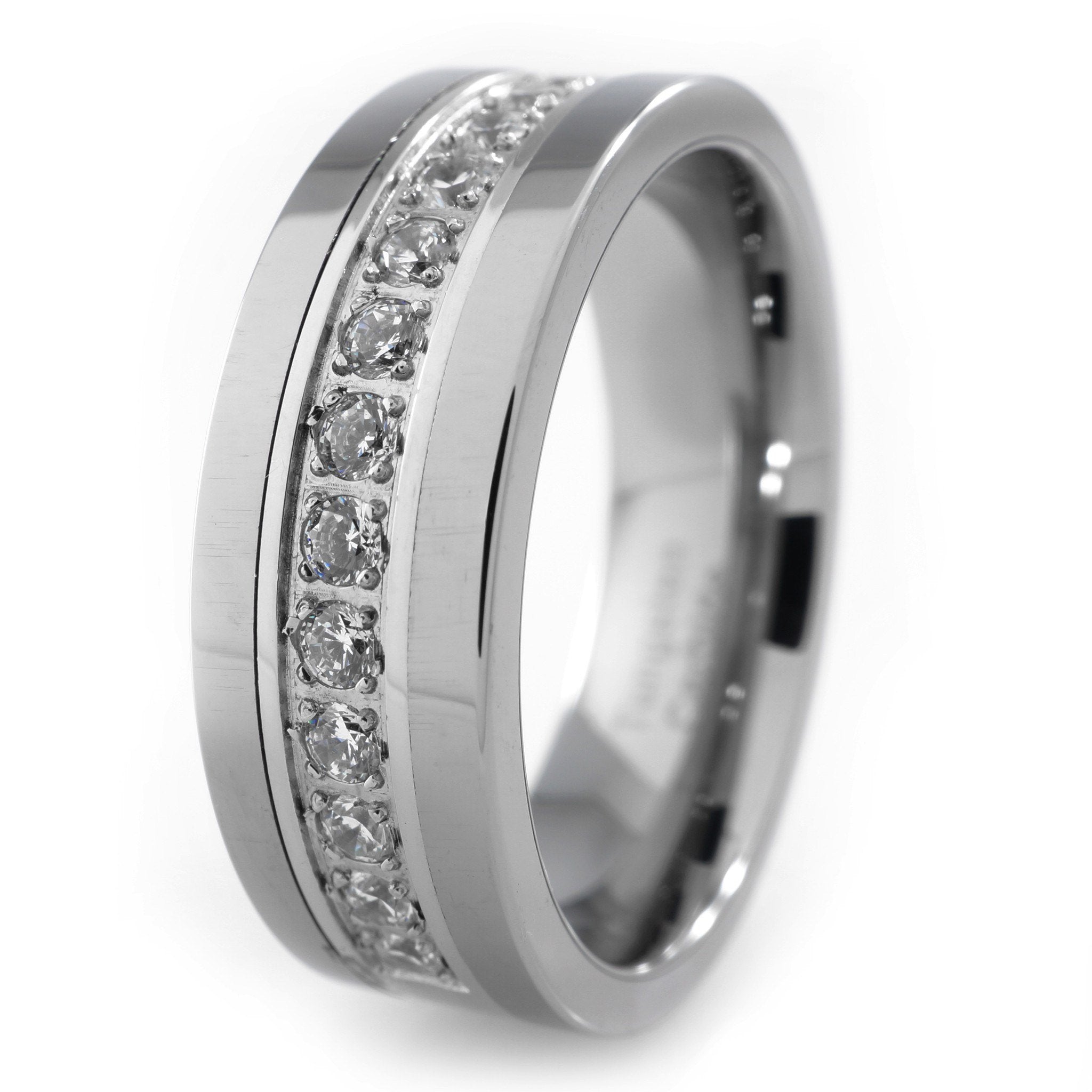 Silver Tungsten Carbide Ring | Hip Hop Rings | Niv's Bling