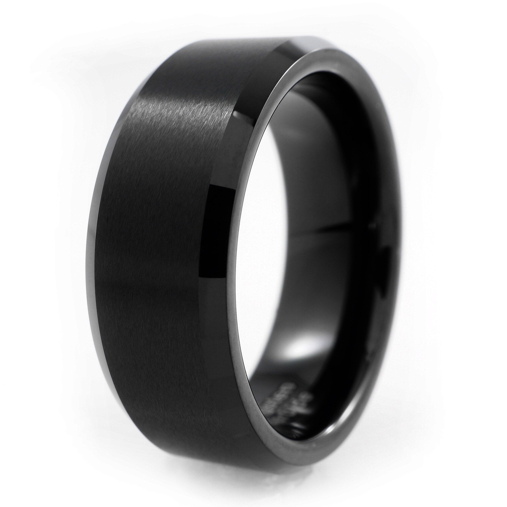 Black Tungsten Carbide Ring 8MM – Niv's Bling
