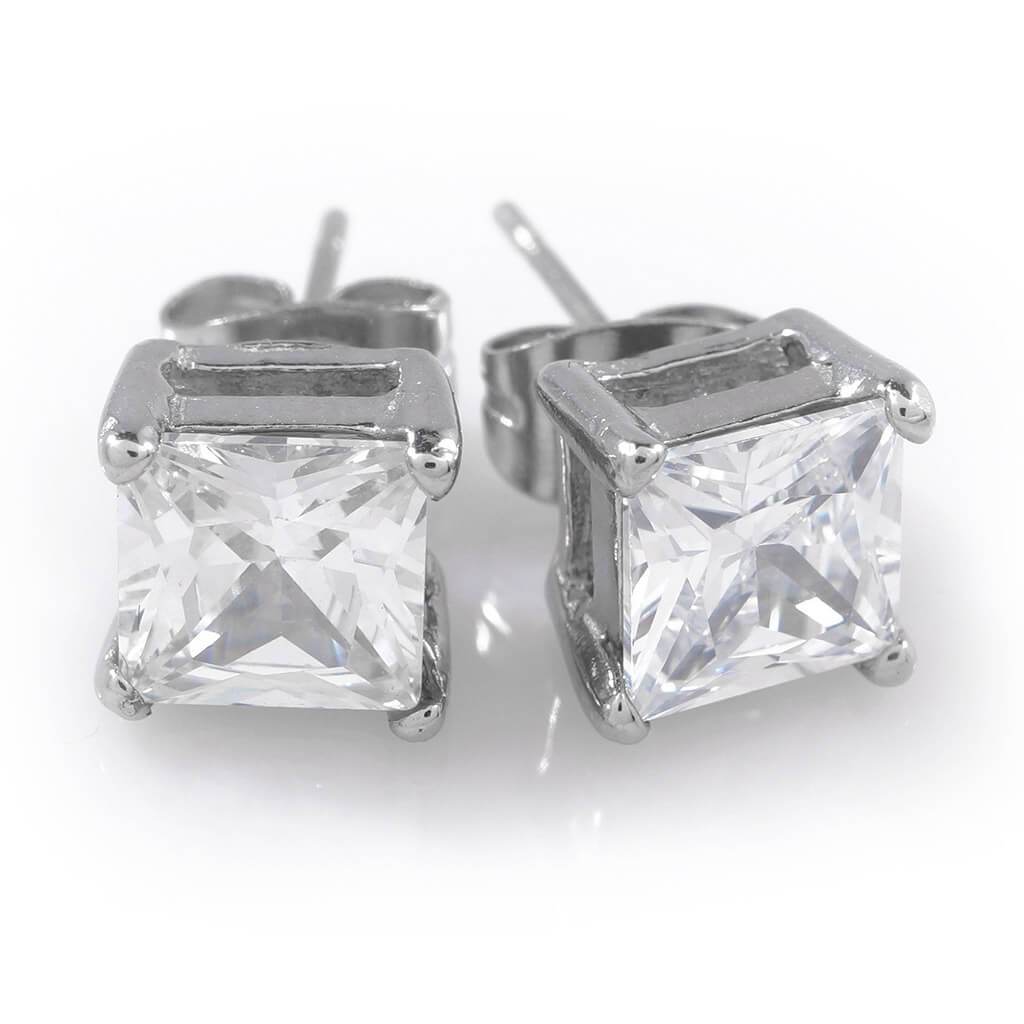 Stainless Steel Square Stud Earrings – Niv's Bling