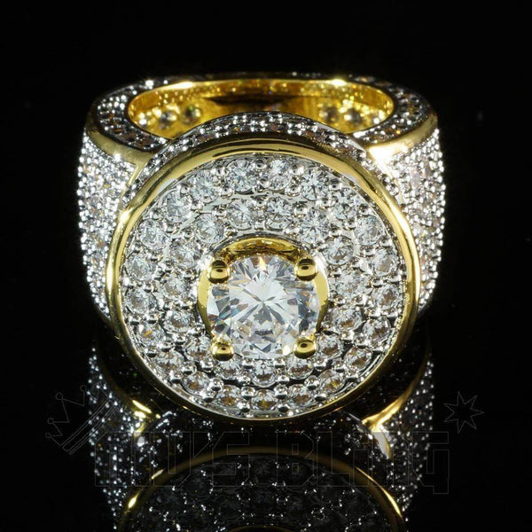 18K Rhodium Gold Iced CZ Micro Pavé Ring – Niv's Bling