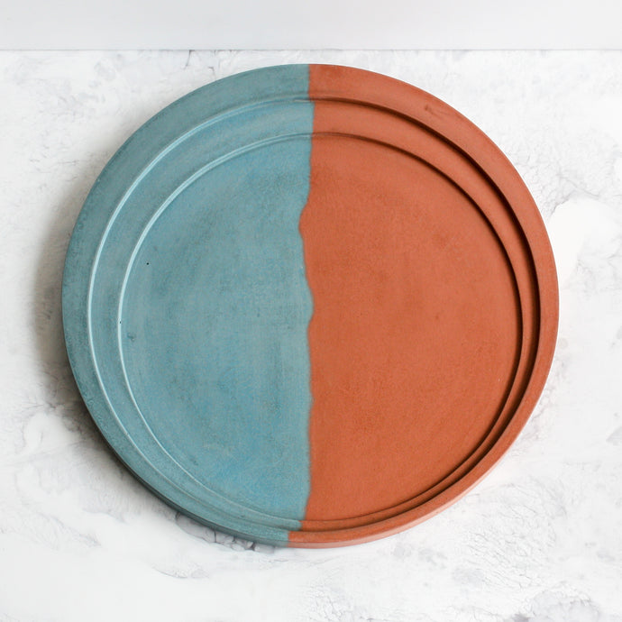 Phases Tray - Turquoise/Brick