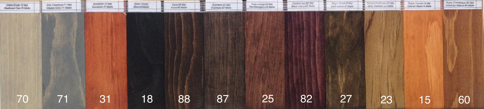 bedframe colour chart