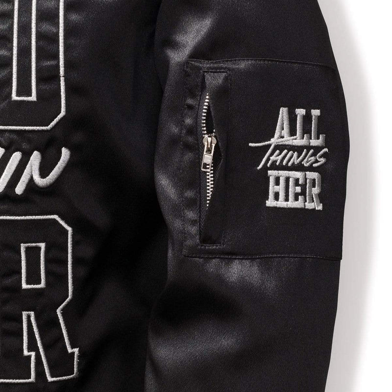 WITHIN HER - WOMEN'S BOMBER JACKET - BLACK - 316collection