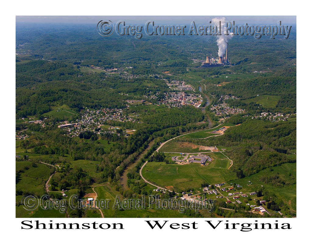 Aerial Photo of Shinnston, West Virginia America from the Sky